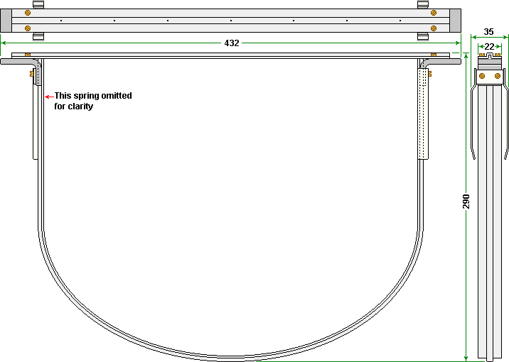 Aluminium frame of Almost Catenary Shape