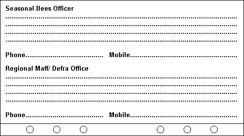 The rear of this front card is shown in the diagram below.