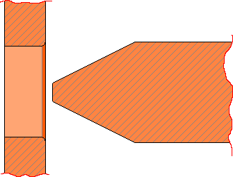 Cross Section of Punch and Die for Forming Screen Mesh Cone