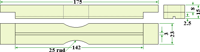 Dimensions of 15 mm topbar for Kirchhain nuc