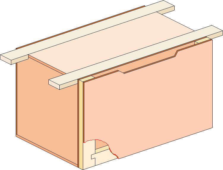 Dummy frame with feeding section for National that occupies the space of three and a half frames
