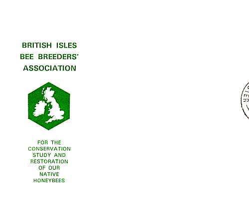 Old postal label from the days when BIBBA was called British Isles Bee Breeders' Association