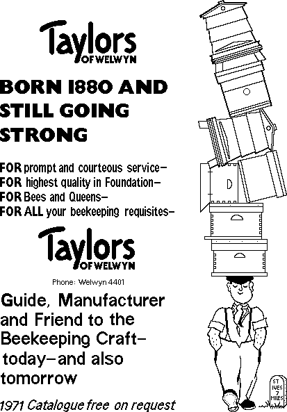 Taylors advert from 1971