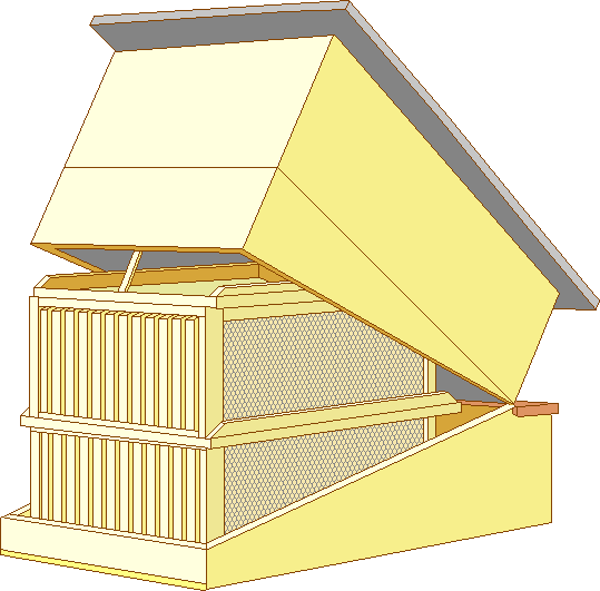 Early version of Langstroth hive taken from an old woodcut