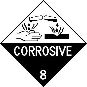 Corrosive, Safety symbol