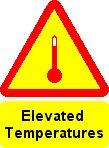 Elevated Temperatures, Safety symbol