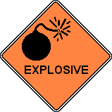 Bomb like, Explosive Warning symbol
