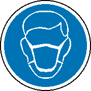 Face masks must be worn, Safety symbol