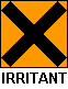 'Irritant' warning logo, Safety symbol