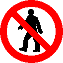 No Pedestrians Safety symbol