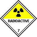 Radioactivity diamond shaped Safety symbol
