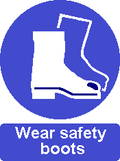 Wear Safety Boots, Safety symbol