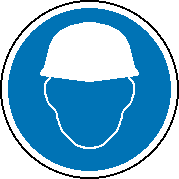 Safety helmets must be worn, Safety symbol