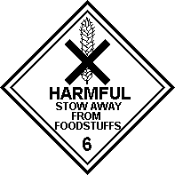 Stow away from foodstuffs, Safety symbol