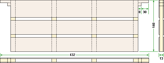 Slatted Hanging Section Divider