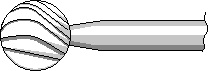 5 mm HSS Ball Burr with 2.3 mm shank