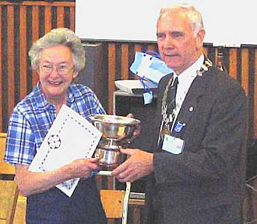 Claire accepting the 'beekeeper of the year' award, Photo, Jon Cox