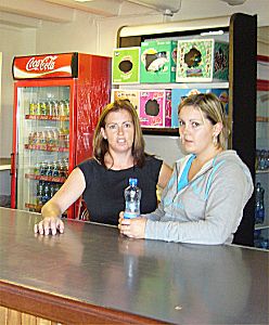 The two sisters that look after the shop