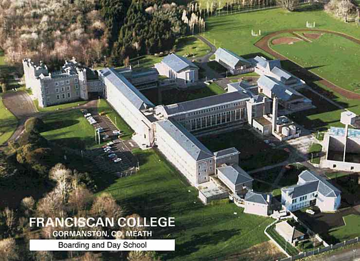 Aerial view of Gormanston College from postcard
