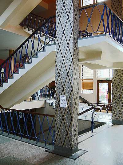 The main central staircase at Gormanston college, photo... Dave Cushman