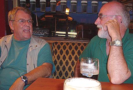 John Robb and Chris Slade in The Cock Tavern