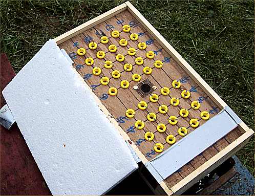 John Perkins' swarm box lid, Photo... Sandra Unwin