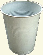 Vending cup as previously used